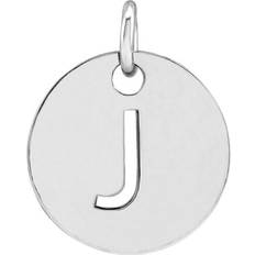 Silver - Unisex Charms & Pendants Precious Stars Unisex Sterling Silver Initial Disc Pendant