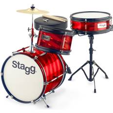 3pc 12'' Junior Drum Kit with Hardware and Throne, Red
