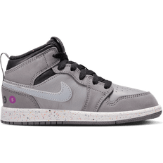 Nike Jordan 1 Mid Wings PS - Gunsmoke/Black/Laser Orange/Matte Silver