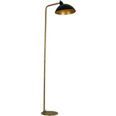 Messing Bodenlampen DYBERG LARSEN Futura Black/Brass Bodenlampe 145cm