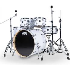 Musikinstrument Natal Arcadia UFX 22'' Am. Fusion 5pc Drum Kit, Piano White