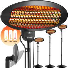 Calentadores de patio y accesorios tectake Solaris Monolith 2000W Infrarotheizstrahler - Schwarz