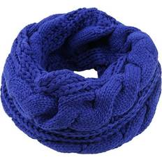 Scarfs Hontri Hontri Scarf Hat & Gloves in Sale Scarf Ring Filled Scarf Bib Wool Winter Knitted Warm Round Scarf for Women 1Pc Women Scarf Blue