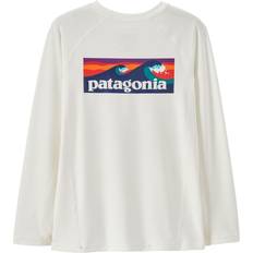 Organic/Recycled Materials UV Clothes Patagonia Kids' Long-Sleeved Capilene Silkweight UPF Rashguard, Boys' Medium, White