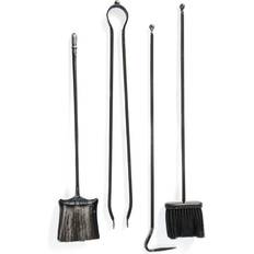 Fireplaces Marlow Home Co Ludie 4 Piece Iron Fireplace Tool Set gray 80.0 H x 33.0 W x 30.0 D cm