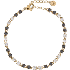 Edblad Svart Armband Edblad Glow Bracelet - Gold/Black/Transparent