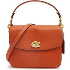 Coach Cassie 19 Leather Cross Body Bag, Leather Bag, Back Slip Pocket Orange