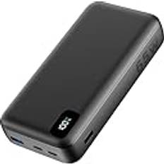 A ADDTOP Power Bank, 65W 20000mAh Powerbank PD3.0 QC4.0 USB C Input & Output Schnelles Aufladen 3 Outputs Externer Akku Ladegerät für Laptop MacBook Dell XPS iPhone iPad Switch