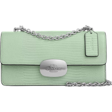 Coach Eliza Flap Crossbody Bag - Silver/Pale Green