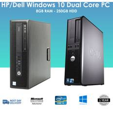 Dell HP/Dell Windows 10 Dual Core Desktop Tower