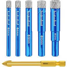 Power Tool Accessories Spactz 5PCS Dry Diamond Drill Bits for Tile, Ceramic Drill Bits for Glass