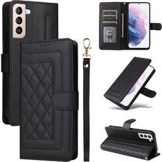 Mobile Phone Accessories GANGXUN Black Flip Case for Samsung Galaxy S21 Plus Flip Cover Shockproof Wallet Leather Case Simple Business
