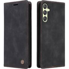 Mobile Phone Accessories GANGXUN Black Flip Case for Samsung Galaxy A24 4g Wallet Simple Business Flip Cover Shockproof Leather Case