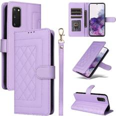 Mobile Phone Accessories GANGXUN Purple Flip Case for Samsung Galaxy S20 Fe Shockproof Flip Cover Leather Case Wallet Simple Business