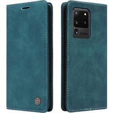 Mobile Phone Accessories GANGXUN Green Flip Case for Samsung Galaxy S20 Ultra Simple Business Wallet Leather Case Flip Cover Shockproof