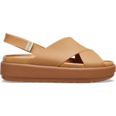 Schiuma Sandali Crocs Brooklyn Luxe Cross Strap - Tan