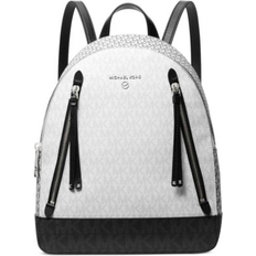 White Bags Michael Kors Brooklyn Logo Medium Backpack - White