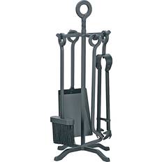 Fireplaces Symple Stuff Matador 5 Piece Cast Iron Fireplace Tool Set gray 54.0 H x 26.0 W x 26.0 D cm