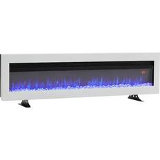 Fireplaces Wade Logan Wyndham Electric Inset Fire white 32.7 H x 152.4 W x 14.6 D cm
