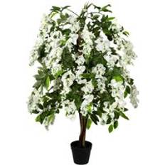 White Artificial Plants Greenbrokers White Wisteria Tree Potted 130Cm&#47;4Ft Artificial Plant