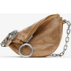 Burberry Messenger Bags Burberry Suede Shoulder Bag with Rhinestone and Removable Handle - Beige