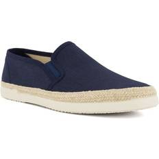 Men - Synthetic Oxford Dune London Men's Mens Findlayy Woven-Trim Casual Shoes Navy