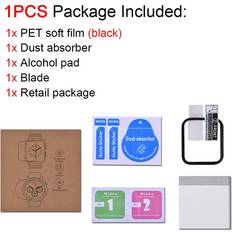 PSC 2 psc vanntett skjermbeskytter til eple se 5 4 3 38mm 40mm 44mm 42mm mykt ikke-herdet glass film til iwatch 4/5/6 se