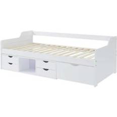 Day bed HOME DETAIL Durham White Kids Single Day Bed With Storage