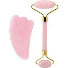 Dechoicelife 11 Rose Quartz Face Roller Gua Sha