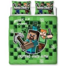 Minecraft Blocks Set Duvet Cover Green