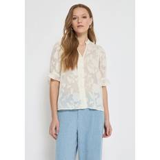 Minus Bluser Minus Rekira v-neck blouse Light birch