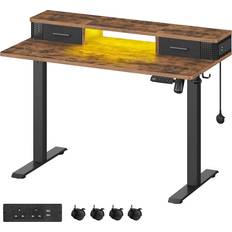 Vasagle Wide Electric Standing Rustic Writing Desk