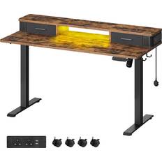 Vasagle Writing Desks Vasagle Wide Electric Standing Rustic Writing Desk