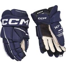 Blå Udespillerbeskyttelse CCM Tacks XF Gloves 24/25, nuorten jääkiekkohanskat