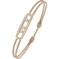 Yellow Gold Cares Pav 18ct Yellow Gold Diamond Cord Bracelet - Yellow Gold