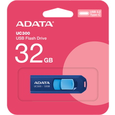 Adata Memory Cards & USB Flash Drives Adata 32gb uc300 type-c usb 3.2 gen 1 flash drive blue 32 GB