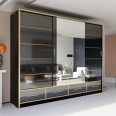 Sliding Wardrobes 4u High Gloss Sliding 253cm X Wardrobe