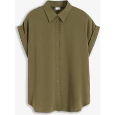 Recycled Fabric Blouses Bonprix Boxy Summer Blouse Olive