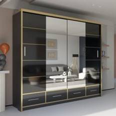 Sliding Wardrobes 4u High Gloss Sliding 203cm X Wardrobe
