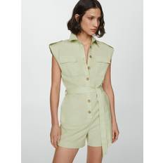 Dame - XXS Jumpsuits & Overaller Mango Brenda Bow Short Jumpsuit, Bright Green