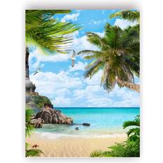 Posters Romantic Beach Art Leaf Nature Decor,Coconut Poster