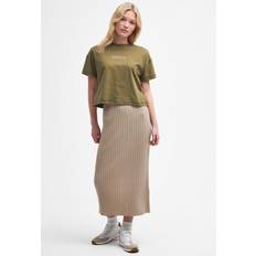 Barbour Women Skirts Barbour International Alicia Knit Midi Skirt, Beige