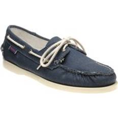 Sebago Dockside Portland Canvas rubber-soled deck shoes in Blue Navy