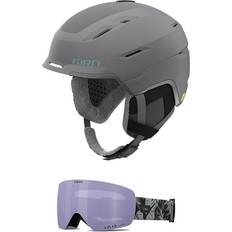 Ski Helmets Giro Tenaya Spherical Combo Pack Ski Helmet Snowboarding Helmet with Matching Goggles Matte Charcoal/Mineral/Grey Botanical 52-55.5CM