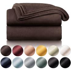 Blumtal Blumtal Kuscheldecke Fleece Filz Braun (130x150cm)