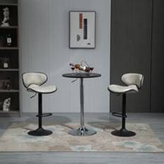 Brown Seating Stools Homcom Faux Bar Set of 2 Seating Stool