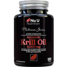 Nu U Nutrition Krill Oil Capsules High Strength 2000mg Oil