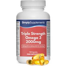 Simply Supplements Omega 3 Fish Oil 2000mg 440mg DHA 120 pcs
