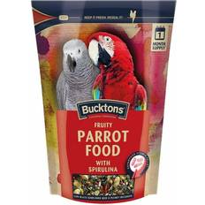 Bucktons 1.5kg parrot food with spirulina aviary bird feed bpl fruity