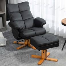 Portland Portland Black Footstool Armchair